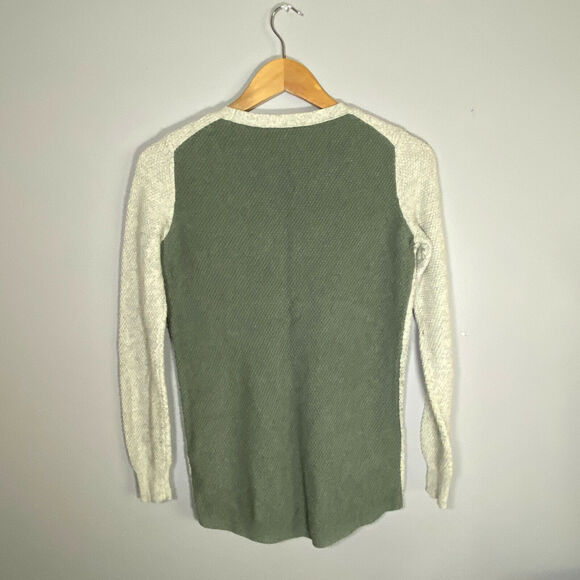 Madewell Women's XS Textured Sweater Two-Tone Layered Look Long Sleeve - Picture 5 of 10